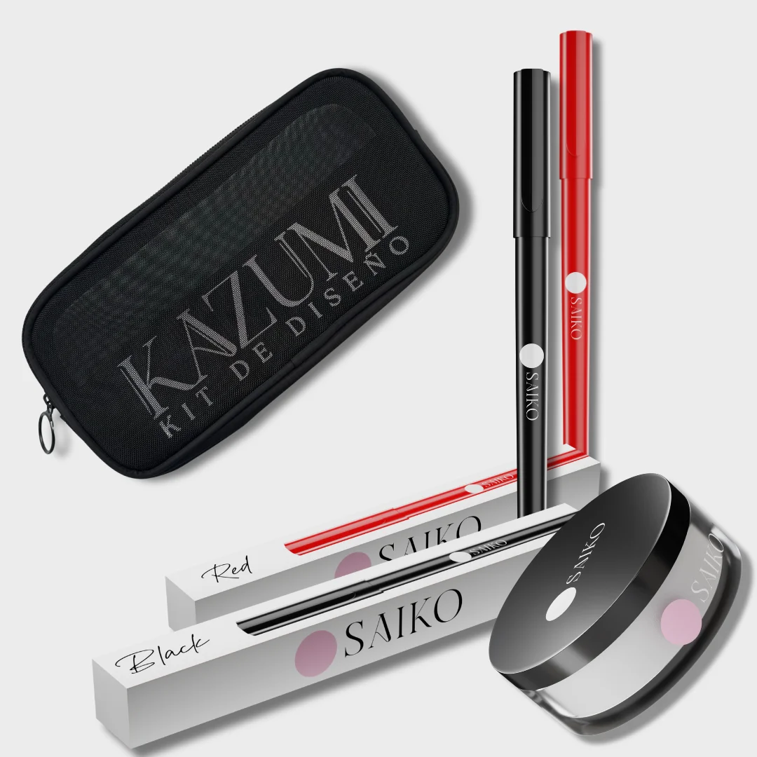 kit diseño 6 saikou – boli rojo + negro + polvos selladores – 10%off neceser de regalo kit diseño 6 saikou – boli rojo + negro + polvos selladores – 10%off neceser de regalo